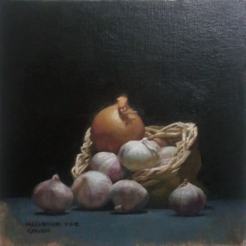 Garlic Basket with Onion (oils) - 20 x 20 cm